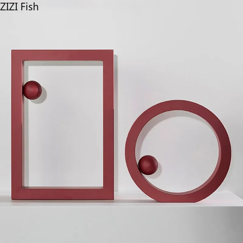 Decorbites™ Geometrische Kreis-Schreibtisch-Dekoration Minimalistisches Modernes Abstraktes Kunstästhetisches Dekor