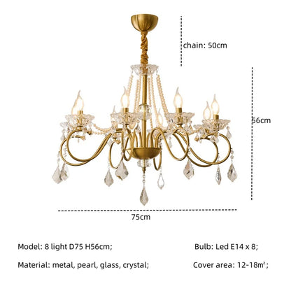 Decorbites™ Kristall-LED-Kronleuchter Wohnzimmer Luxusbeleuchtung E14 Hänge-Lampen