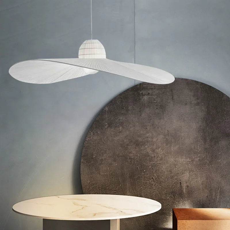 Decorbites™ Design-Stoff-Hut-Leuchter, Weiß & Schwarz LED-Pendant-Lampe für das Wohnzimmer