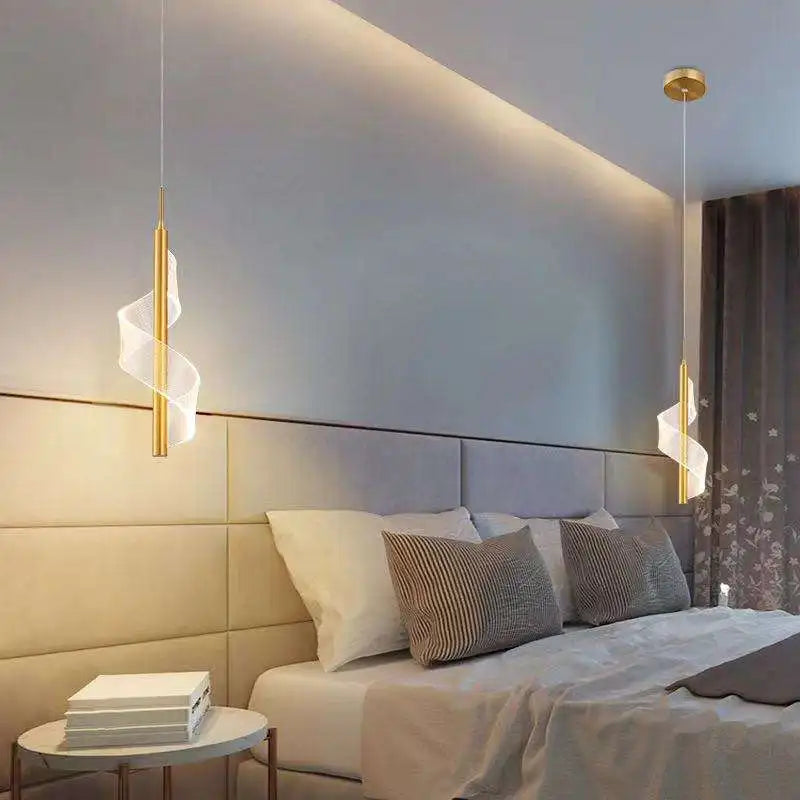 Decorbites™ Acryl-Spiralen-Hängeleuchte Schlafzimmer Wohnzimmer Modern Nordisch Tropfenförmige Hängelampe