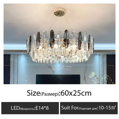 DecorBites™ Crystal LED Chandeliers for Elegant Dining & Living Spaces
