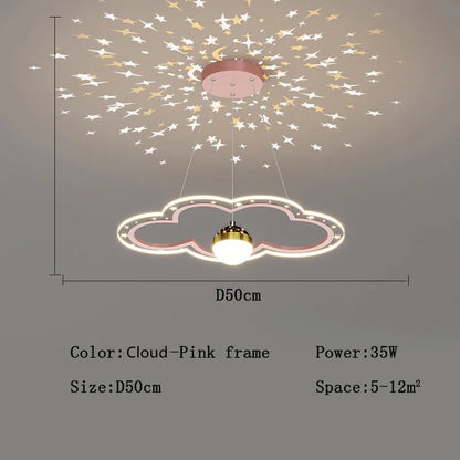 Decorbites™ Wolkenblumen-LED-Kronleuchter: Dekoratives Sternenhimmel-Beleuchtungsarmatur für das Kinderzimmer