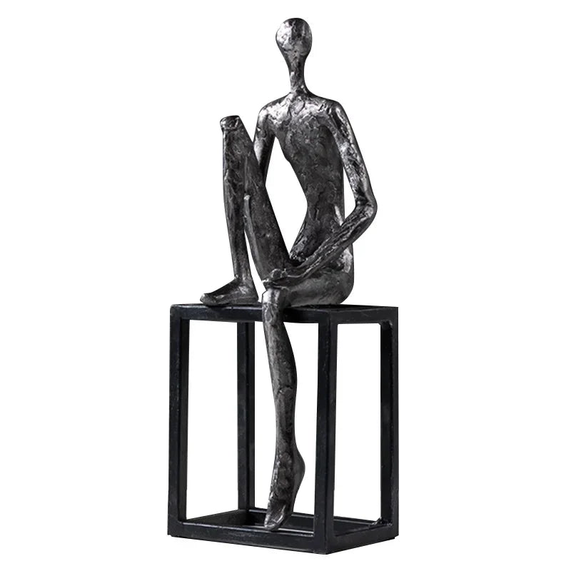 Decorbites™ Abstrakte Denker Skulptur: Dekorative Figuren für die Einrichtung des Zuhauses