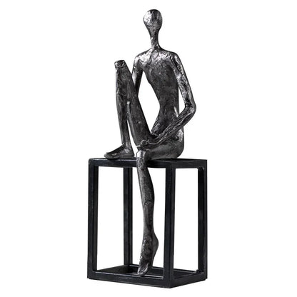 Decorbites™ Abstrakte Denker Skulptur: Dekorative Figuren für die Einrichtung des Zuhauses