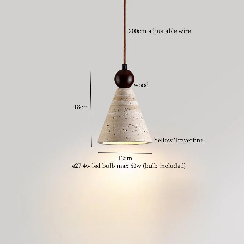 Travertine Wabi Sabi Lamp