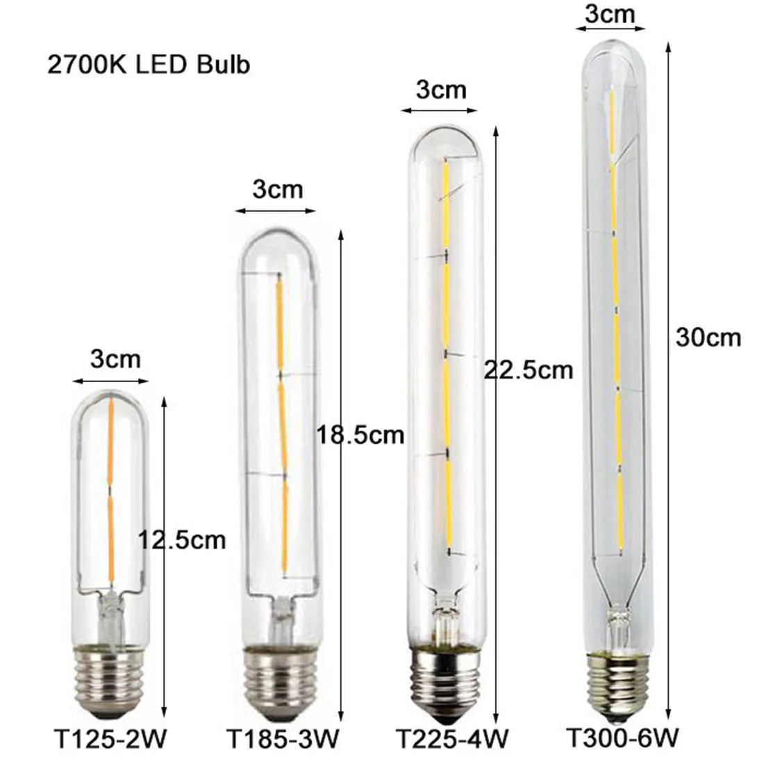 Tubular Edison Warm Bulb