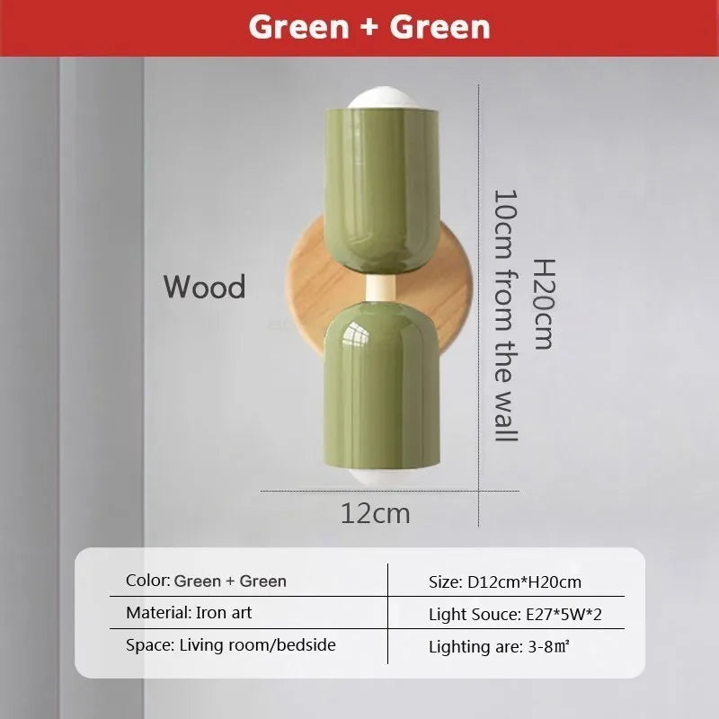 Decorbites™-Creme-Reißverschluss-Holzwandlampe für Schlafzimmer, Wohnzimmer, Flurbeleuchtung