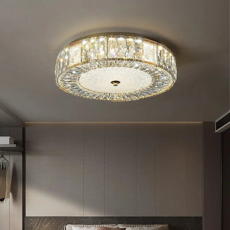 Gold Crystal Glass Ceiling Light