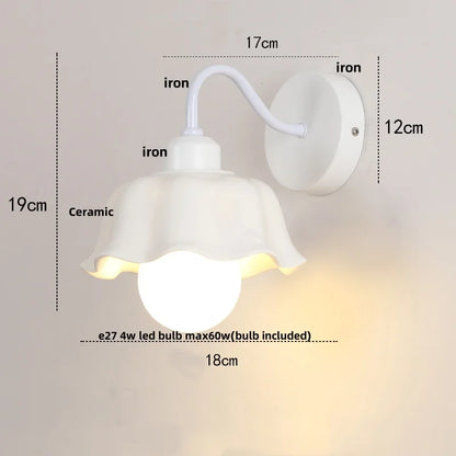 Decorbites™ Glas-Eisen-LED-Wandleuchte mit Zugschalter für Treppenbeleuchtung im Schlafzimmer