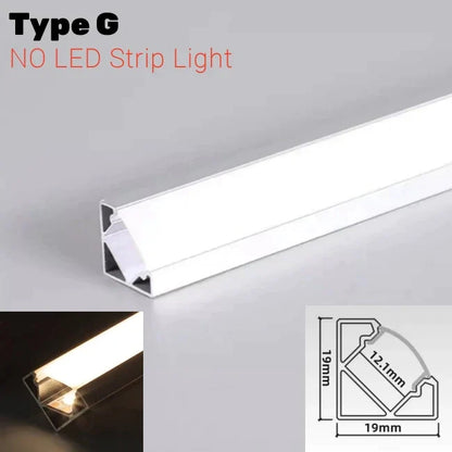 DecorBites™ LED Aluminum Profile Recessed Waist Line Channel for Backlighting Corners