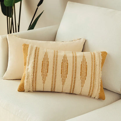 DecorBites™ Geometric Tufted Tufted Cushion Cover Set 45x45cm, Moroccan Style Handmade