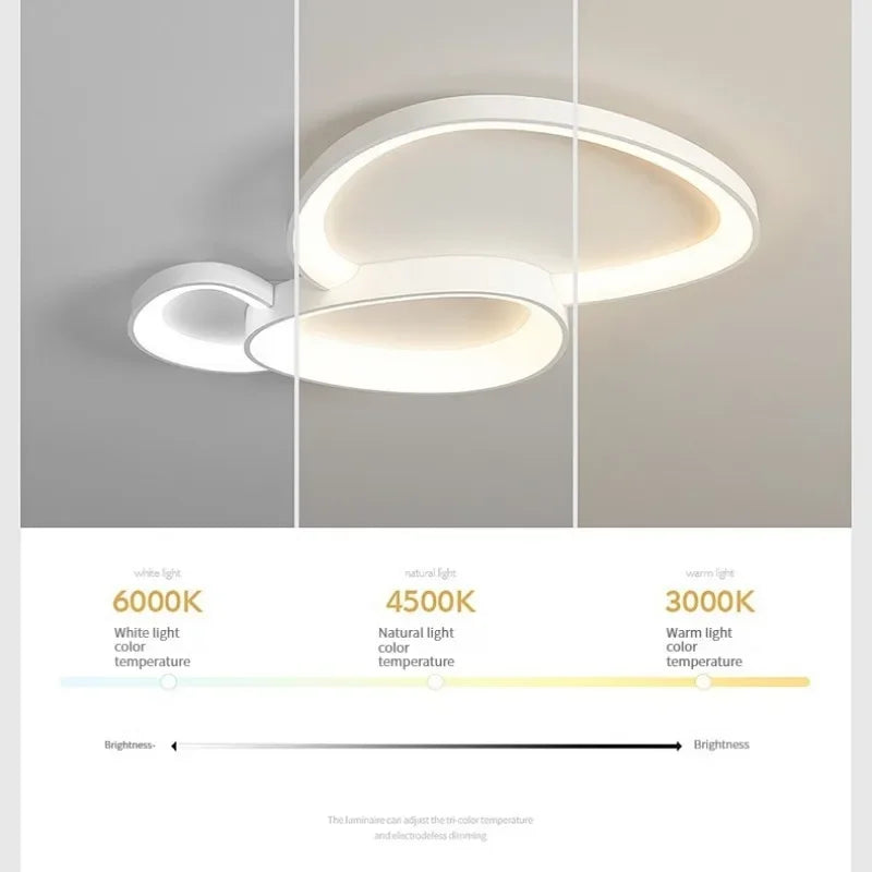 DecorBites™ LED Ceiling Chandelier Lights with Remote Control for Living Room, Bedroom, Dining Room
