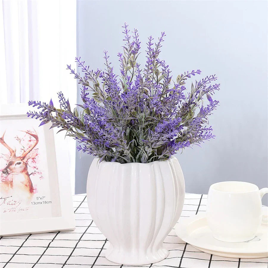 Decorbites™ Lavendel-Hochzeitskranz Künstliche Blumen Wohnraumdekoration Bastelarbeiten Falsche Pflanzen