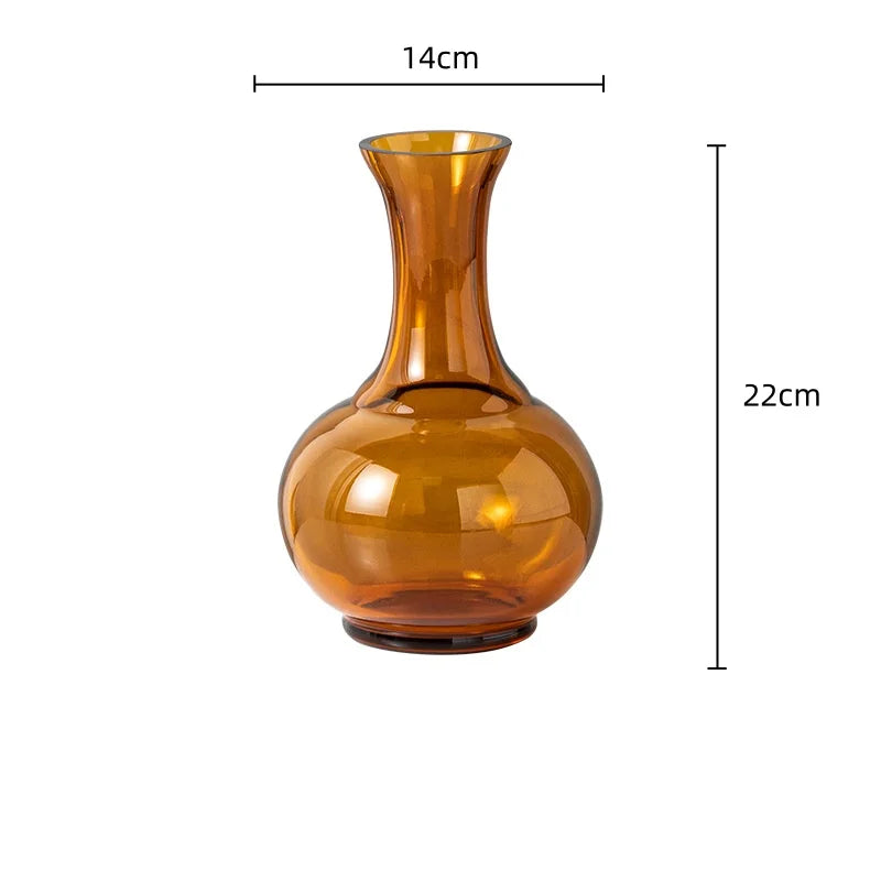 Green Glass Geometric Vase