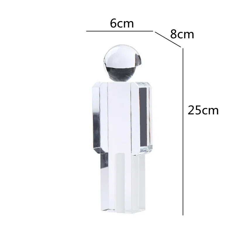 Decorbites™ Kristall-Mann-Statue Glasfigur Skulptur Wohnungsdekoration Ornamente