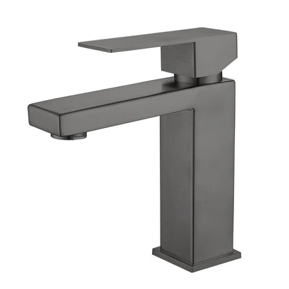 Decorbites™ Gebürsteter Gold Waschbeckenarmatur Einhebelmischer für kaltes und warmes Wasser Aufsatzmontage