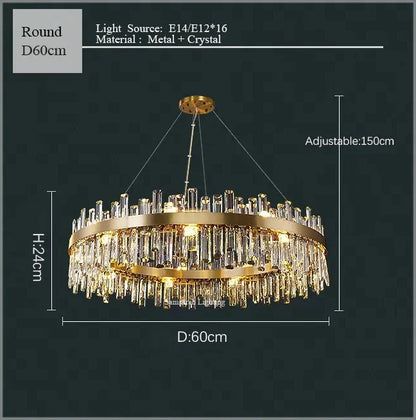 DecorBites™ Crystal LED Oval Chandelier for Dining Room Lighting