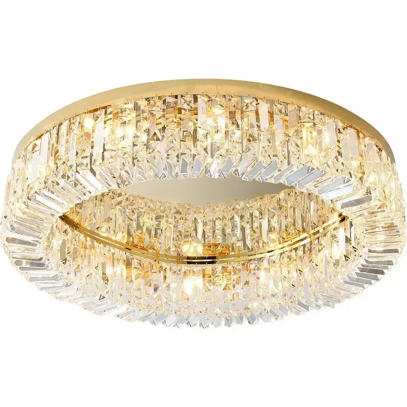 Gold Crystal Dining Chandelier D100cm 16-Light