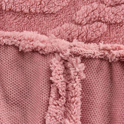 DecorBites™ Cozy Tafu Fleece Queen Bed Sheet with Elastic Band