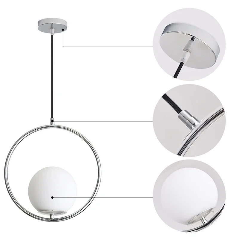 Decorbites™ Glas-Kugelleuchter LED Küchen Wohnzimmer Hängelampe