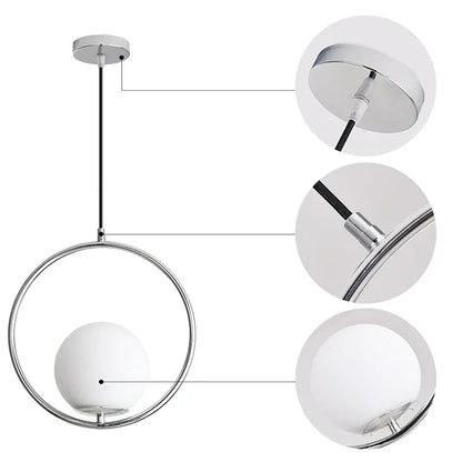 Decorbites™ Glas-Kugelleuchter LED Küchen Wohnzimmer Hängelampe