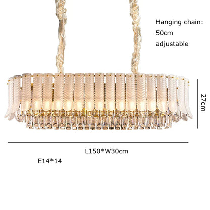 Decorbites™ Golden Crystal Kronleuchter: Postmoderne Luxus-Runde Kronleuchter für das Wohnzimmer