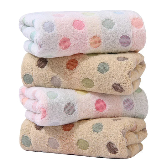 Decorbites™ Punktiges Gesichtstuch-Set - 100% Baumwolle, 35*75, süß und hochwertig