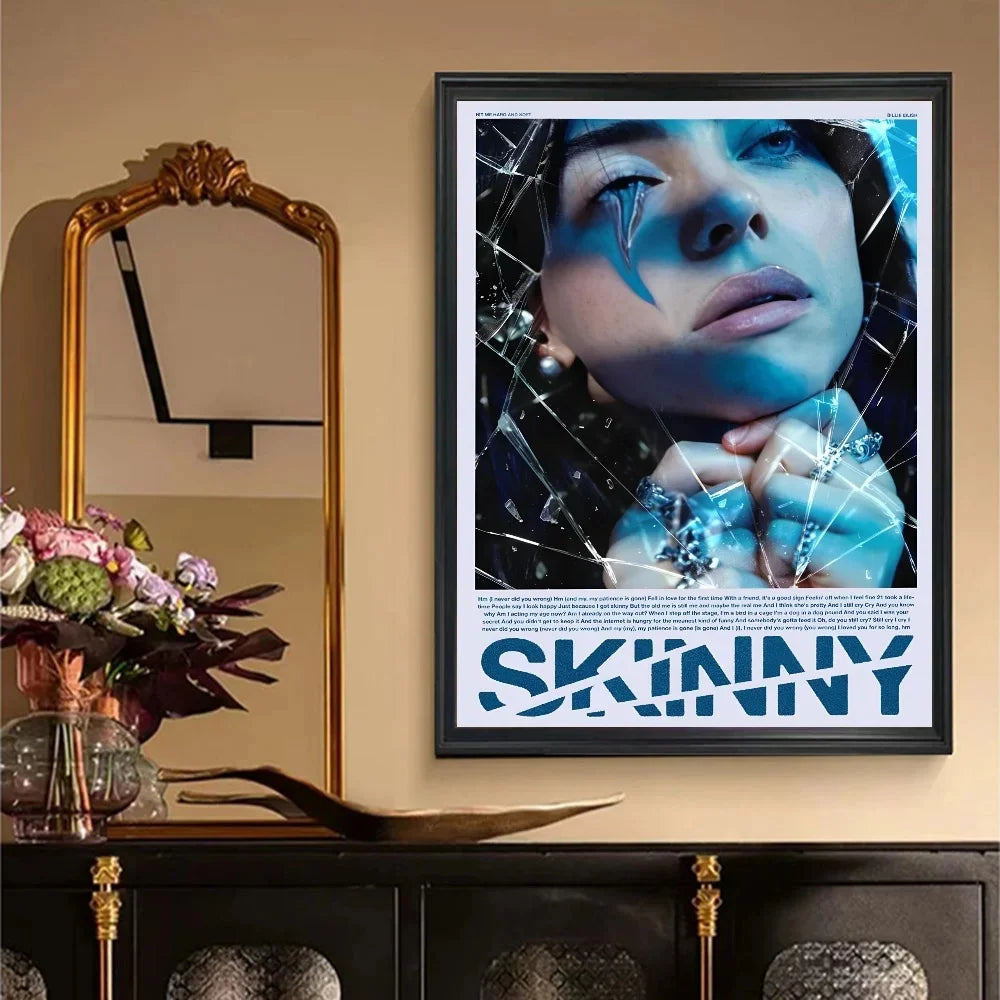 1pc Hit Me Hard and Soft B-BillieS Vintage Posters Sticky Retro Kraft Paper Sticker DIY Room Bar Cafe Kawaii Room Decor