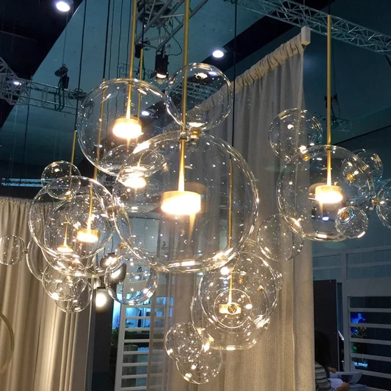 Decorbites™ Glas-Blase-LED-Kronleuchter: Stilvolle Deckenbeleuchtung für Ess- und Wohnzimmer