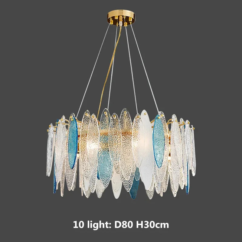 DecorBites™ Gold Metal Chain LED Pendant Lights for Modern Luxury Living Room