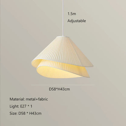 Decorbites™-Creme-Stoff-LED-Pendantleuchter für nordisches minimalistisches Heimdekoration
