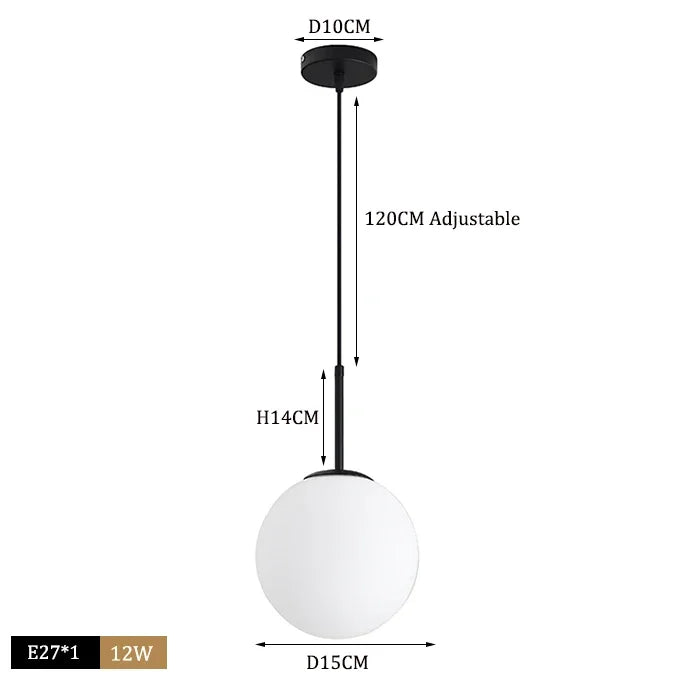 Decorbites™ Glas-Kugelleuchter LED Küchen Wohnzimmer Hängelampe