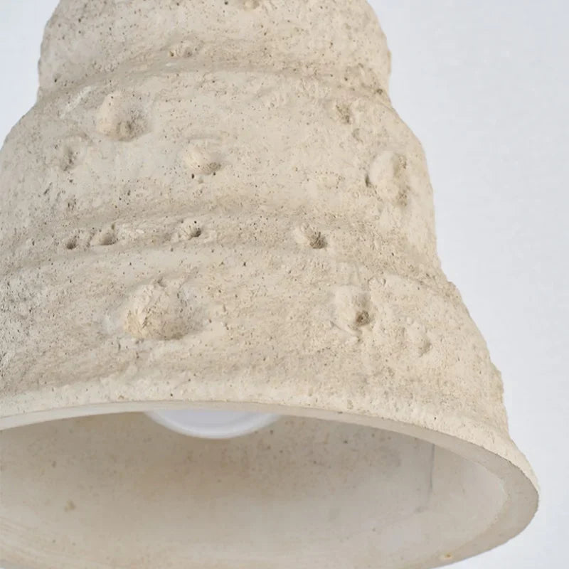 Decorbites™ Japanischer Stil LED-Hängeleuchten mit Holz-Baldachin und Zement-Lampenschirm