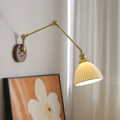 DecorBites™ LED Wall Lamps Pull Chain Switch Modern Stair Light Fixtures, Ceramic Copper