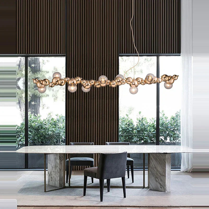 Decorbites™ Designermolekül-Kronleuchter: LED dimmbar Chrom Gold Beleuchtung 2025 Trend