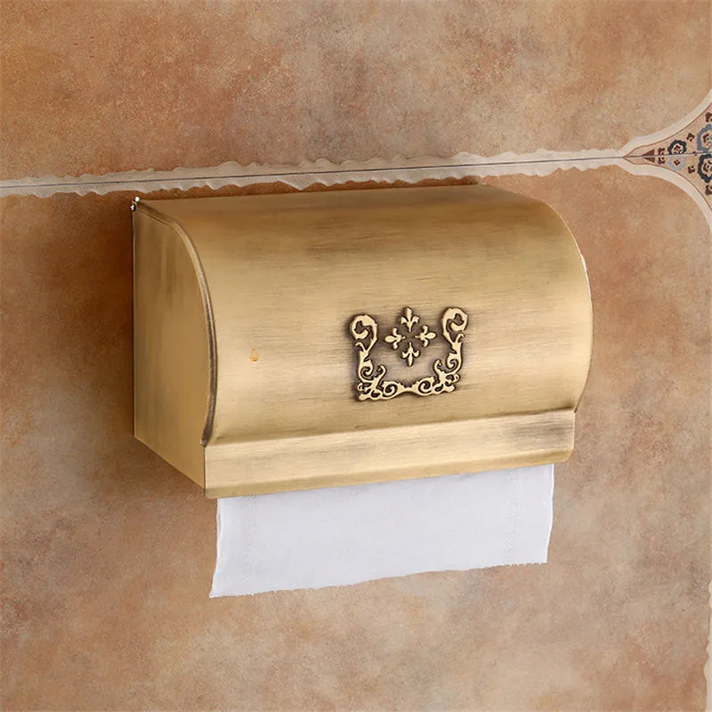Decorbites™ Schwarzer Geätzter Aluminium-Bad-Toilettenpapierhalter Toilettenpapierrollenhalter
