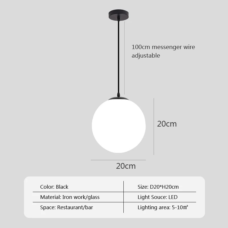 Decorbites™ Glas-Kugelleuchten: Elegante Globus-Hängeleuchten für Zuhause, Restaurant & Bar.