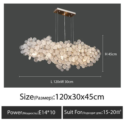 Decorbites™ Glas-LED-Kronleuchter: Moderne Luxus-Designer-Pendantleuchten für Wohnzimmer, Schlafzimmer, Arbeitszimmer