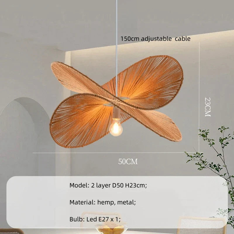 Decorbites™ Hanf-Hängelampen: Wabi Sabi LED-Innenleuchten