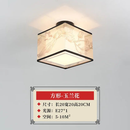 Decorbites™ Lotus Chinesische Kronleuchter Deckenlampe Einfaches Korridor-Gemälde LED-Beleuchtung