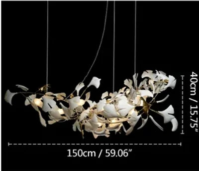 Gold Porcelain Pendant Light
