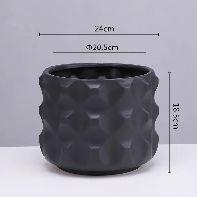 Gold Geometric Ceramic Vase