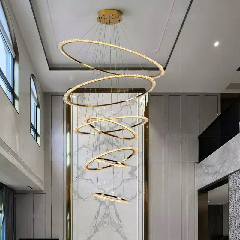 Decorbites™ Kristall-Leuchter: Treppen-Hängeleuchte, Wohnzimmer- & Innenbeleuchtung