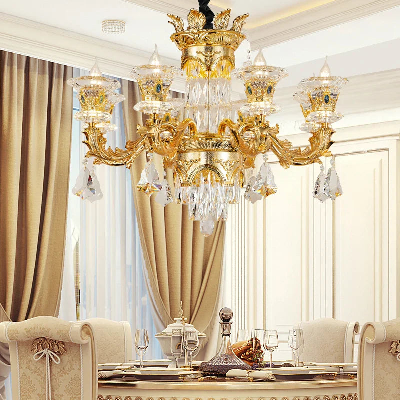 Decorbites™ Jade-Kristall-Kronleuchter – Elegante europäische Stil Wohnzimmerbeleuchtung