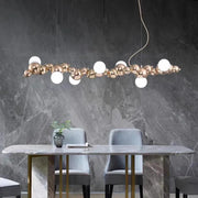 Matte Black LED Chandelier 9-Head Contrast