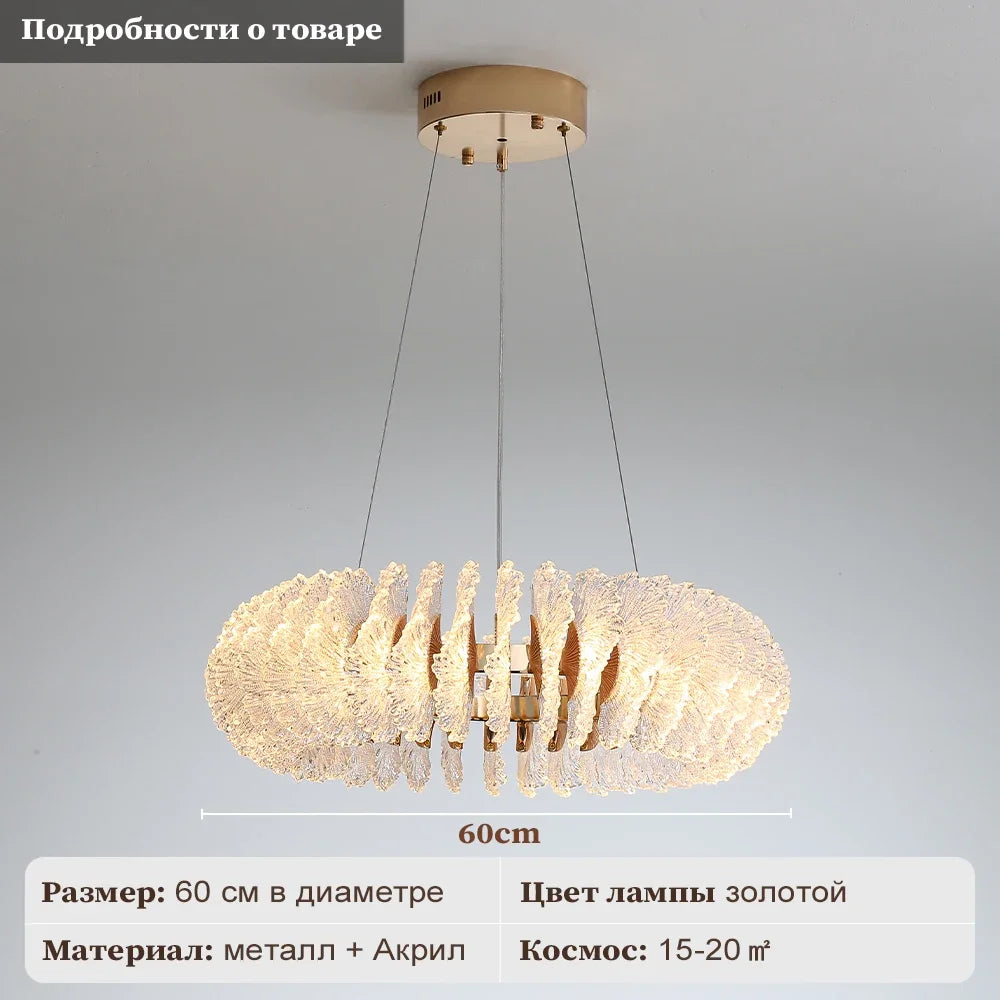 Decorbites™ Korallenblumen-Kristall-Leuchter: Moderne Luxus-LED-Pendelleuchte für Zuhause