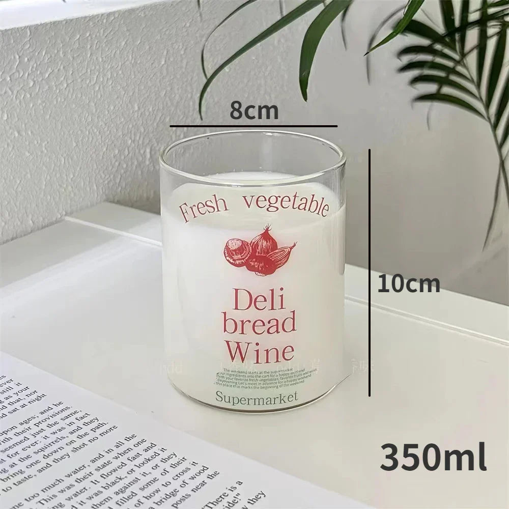 Decorbites™ Glas-Kaffeetasse Teetasse Milchbecher Bierbecher hitzebeständiger Trinkbecher
