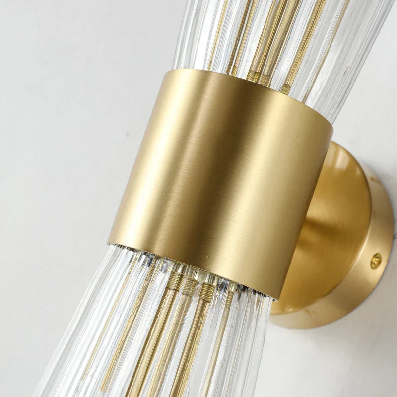 Decorbites™ Gold Edelstahl Glas Wandlampen für Schlafzimmer, Esszimmer, Gang Wandbeleuchtung