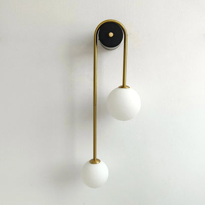 DecorBites™ Glass Ball Gold LED Wall Lamp for Modern Home Decor & Lighting