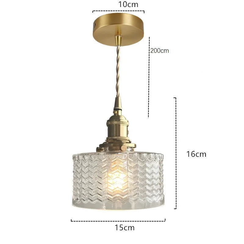 Decorbites™ Grünes Glas LED Hängelampe Kupferfassung Moderne Pendelleuchte